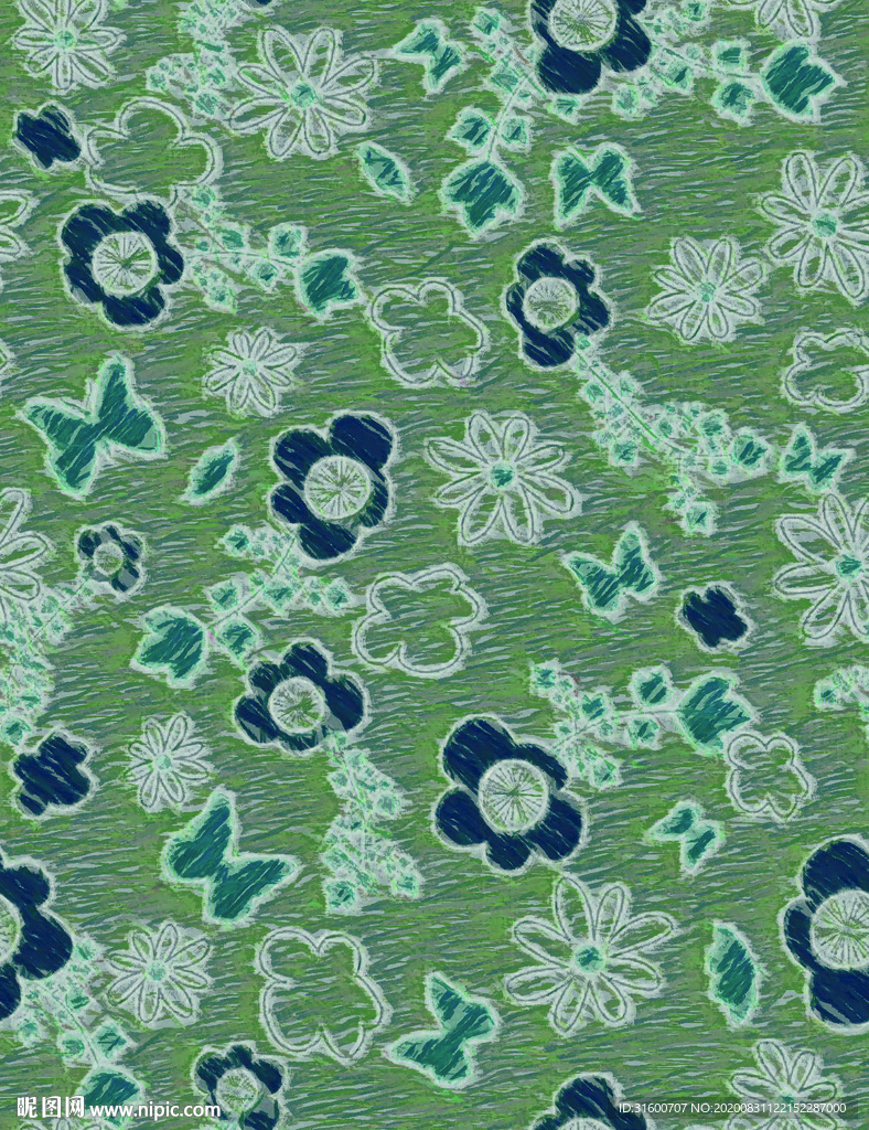 泥点抽象设计花