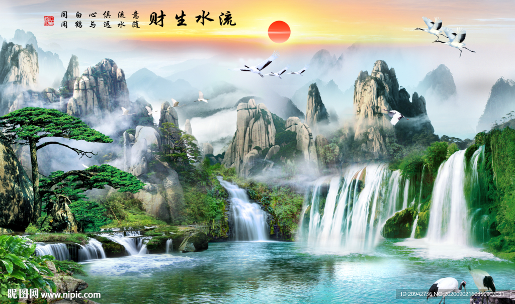 山水画 水墨山水画 意境山水画