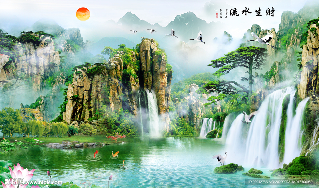 山水画 水墨山水画 意境山水画