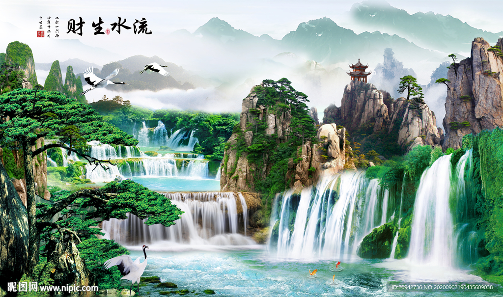山水画 水墨山水画 意境山水画