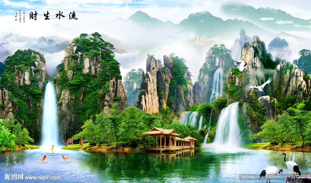 山水画 水墨山水画 意境山水画