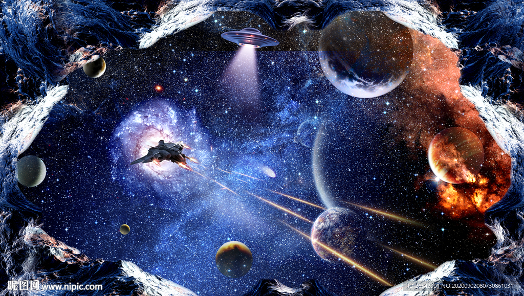 3D星空立体画