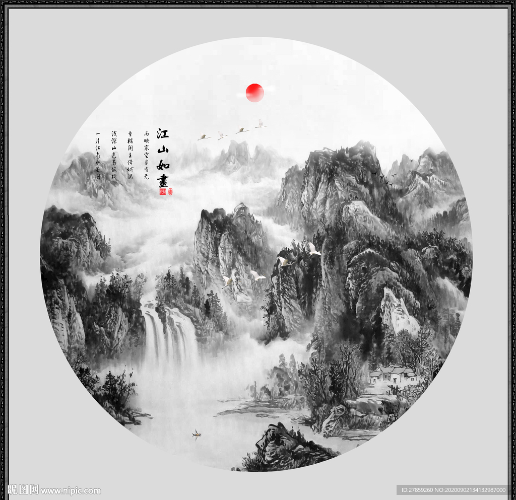 山水画 水墨山水画 意境山水画