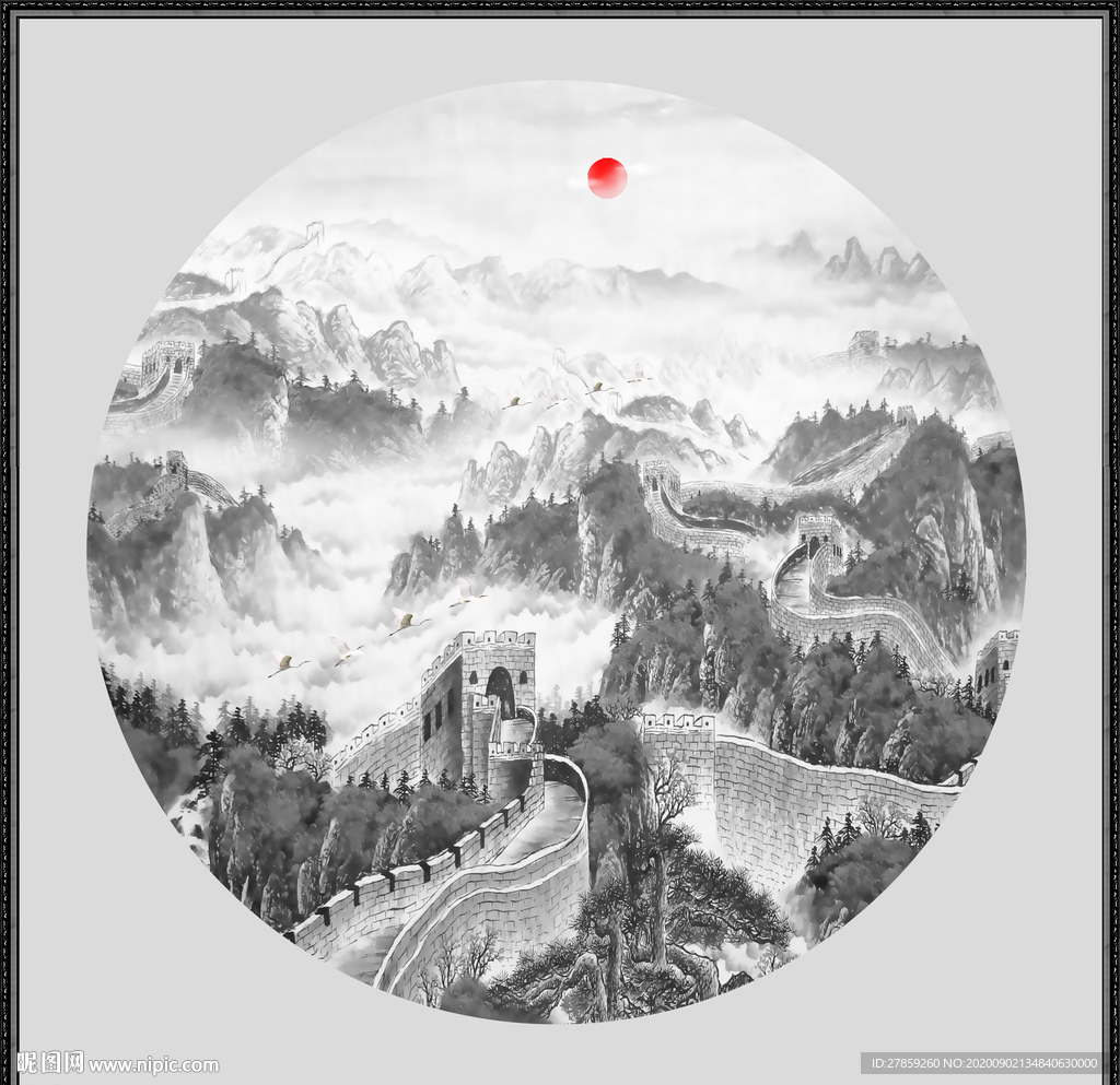 长城 国画长城 长城国画