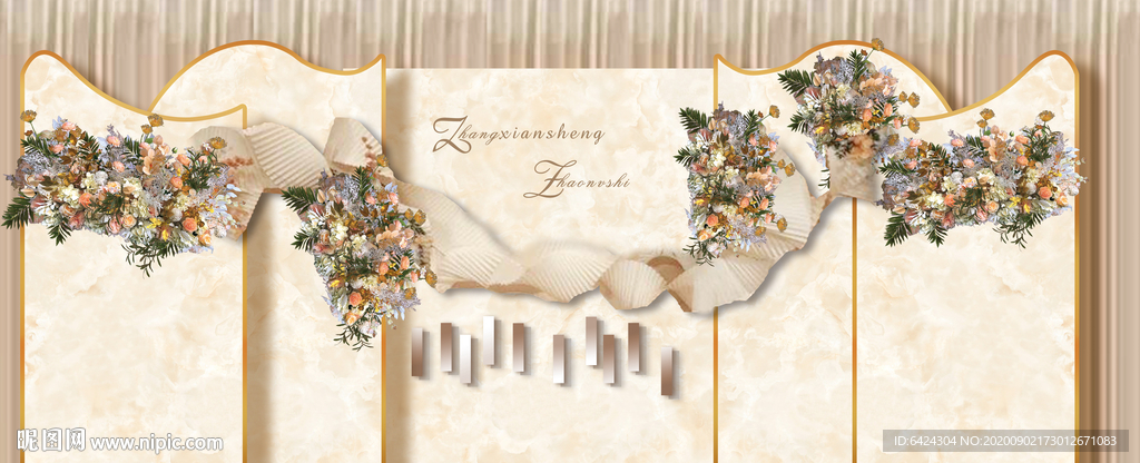 香槟色婚礼图片