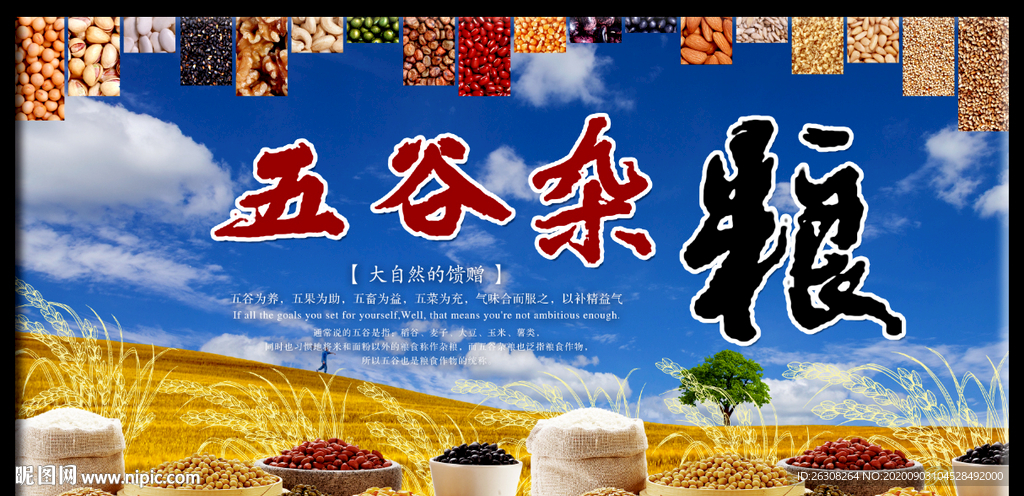五谷杂粮 五谷杂粮海报 杂粮店