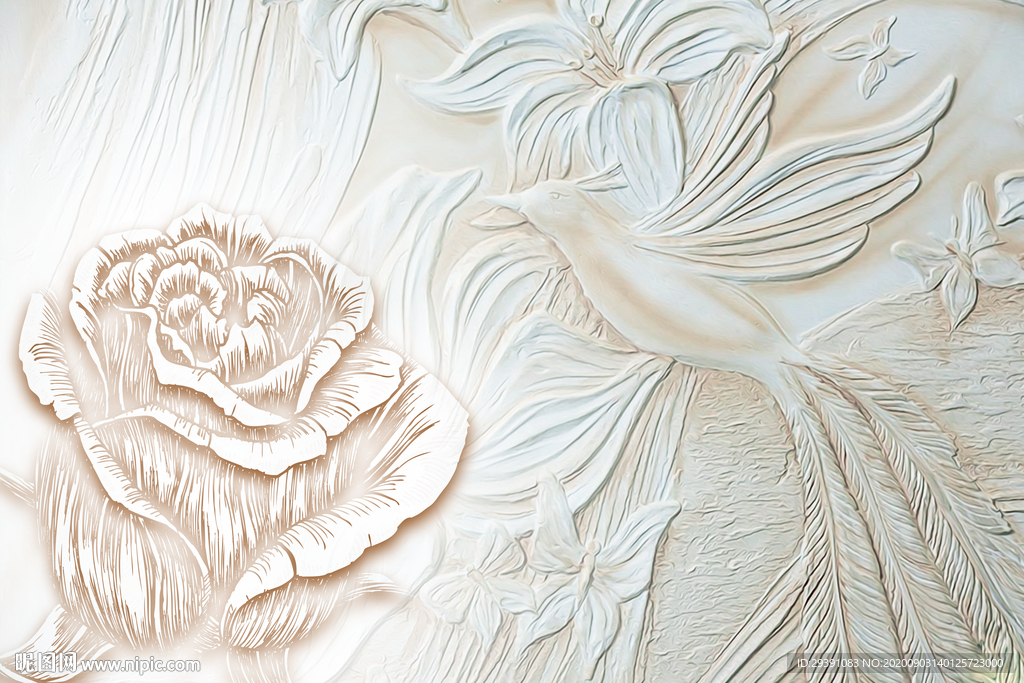 3D立体玫瑰花
