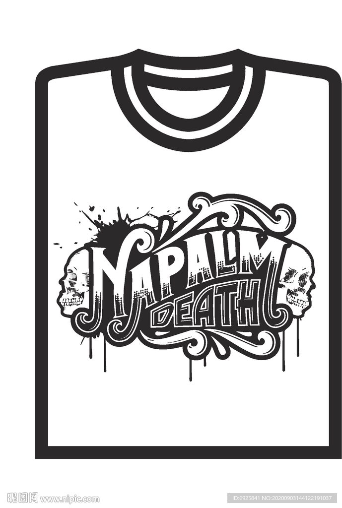 欧美日韩动漫文化衫T恤矢量