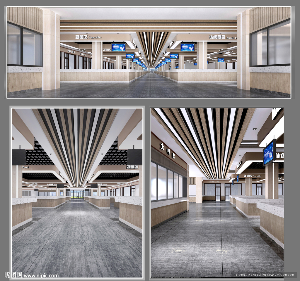 市场，高端 菜市场模型