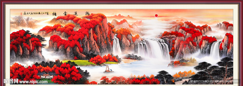 鸿运当头国画