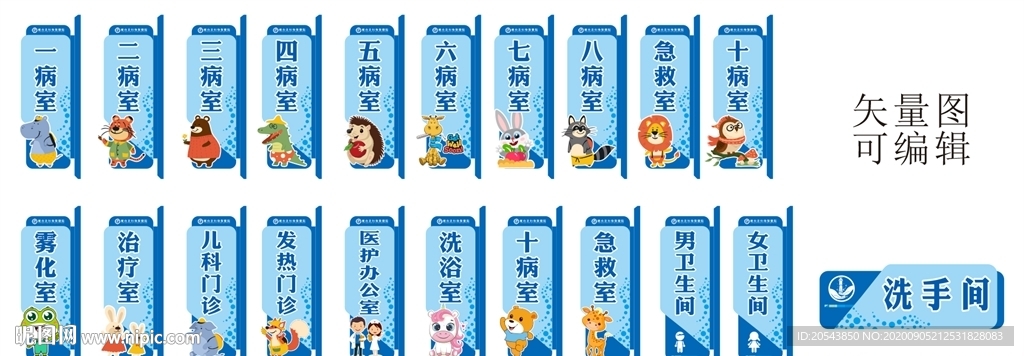 卡通科室牌