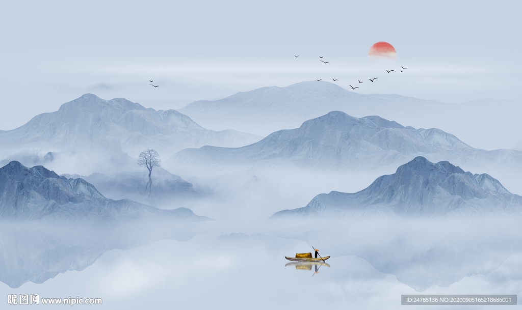 水墨山水画