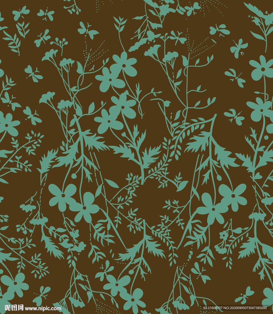 个性植物印花图案