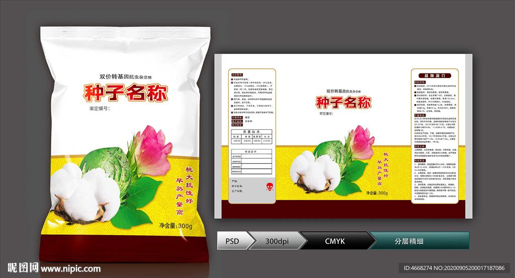 棉花种子(展开图)