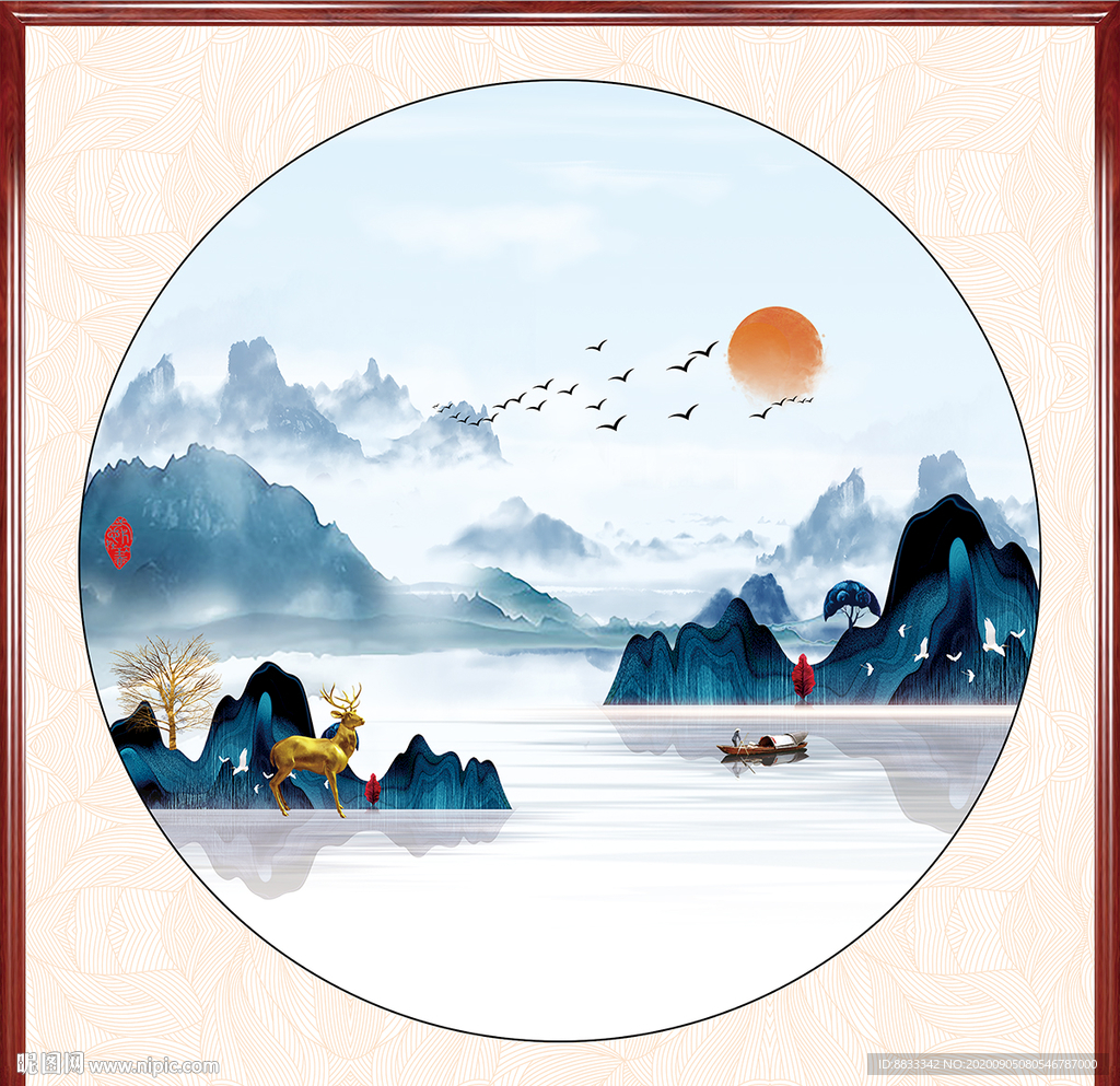 水墨山水画