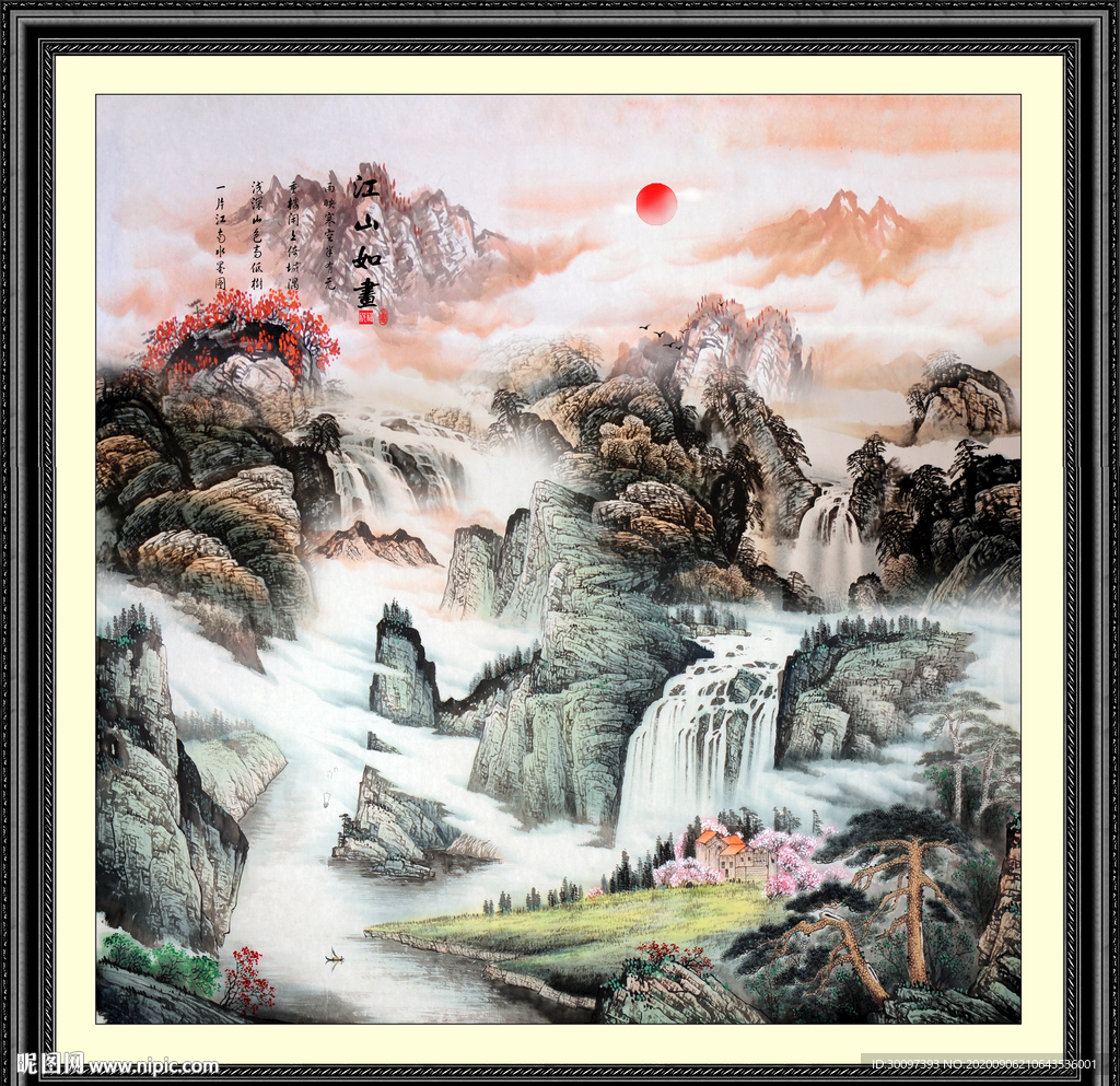 山水画 水墨山水画 意境山水画