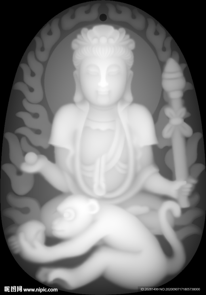 十二生肖 猴灰度图