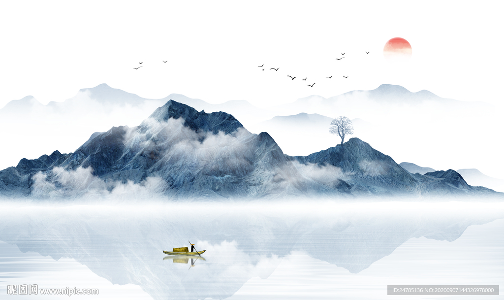 中式山水画