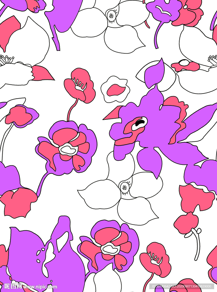线条花
