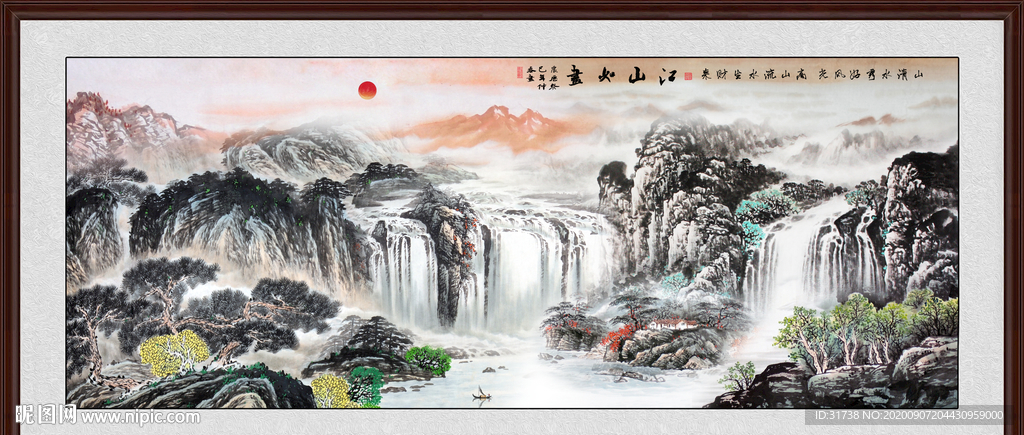 山水画 水墨山水画 意境山水画