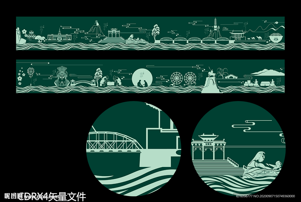 兰州城市线稿
