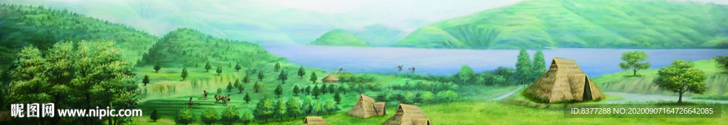 汶河遗风泰安大汶口长卷