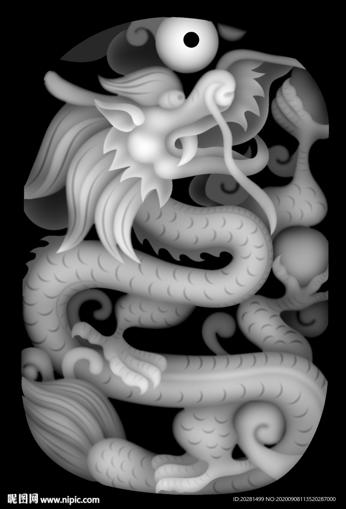 龙牌灰度图