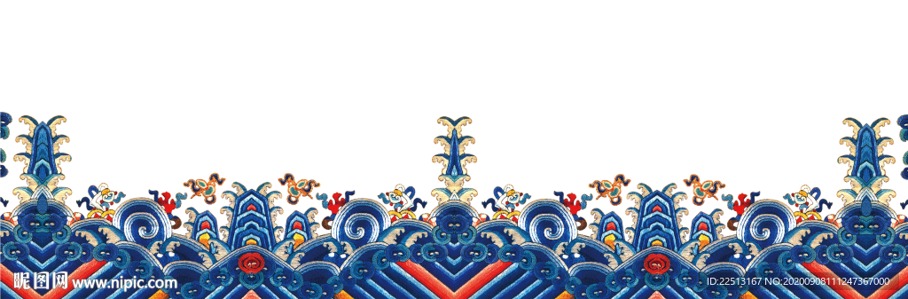 海水江崖纹 中式花纹 藏式花纹