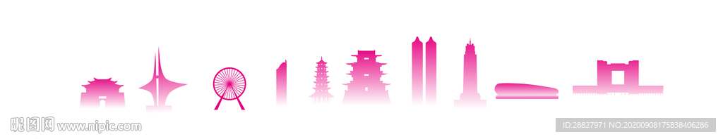 南昌地标矢量图