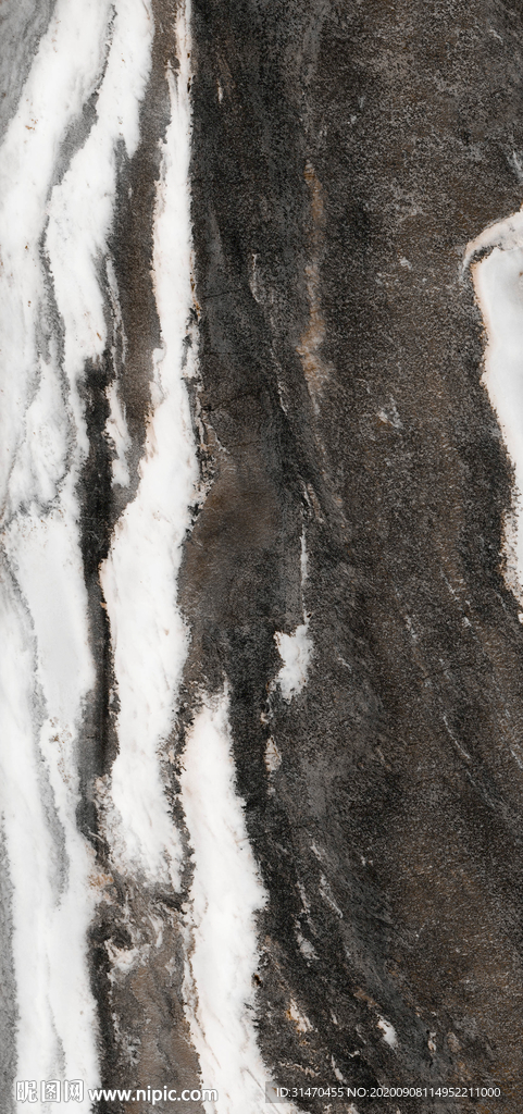 棕色白色大理石瓷砖设计通道分色