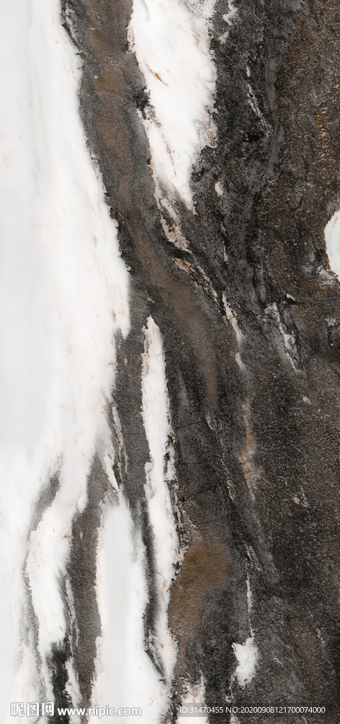 棕色白色大理石瓷砖设计通道分色