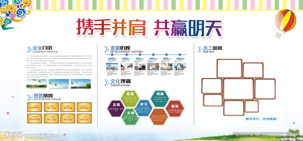 企业发展历程 公司文化墙