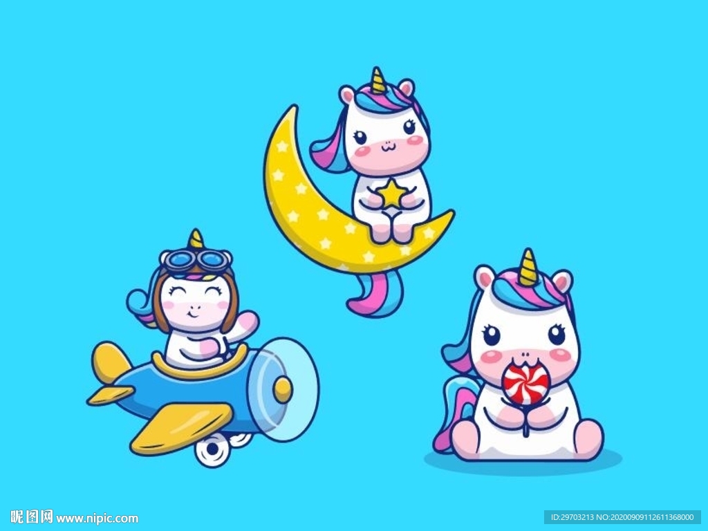 卡通独角兽