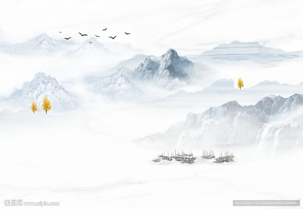 水墨山水 意境山水 新中式