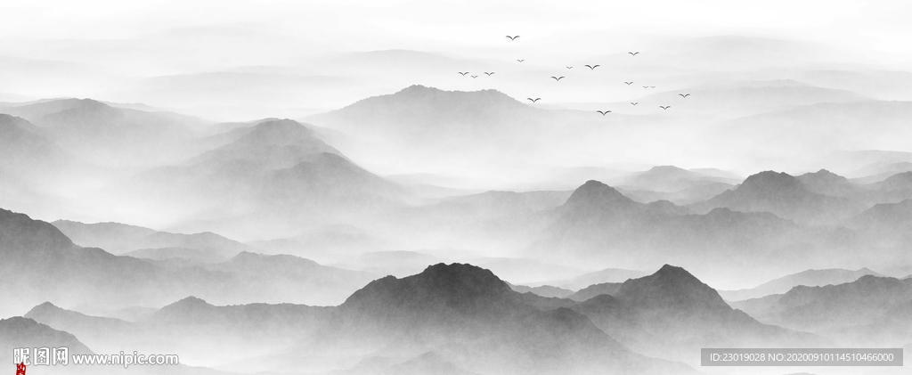 中式山水画