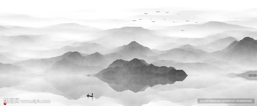 中式山水画