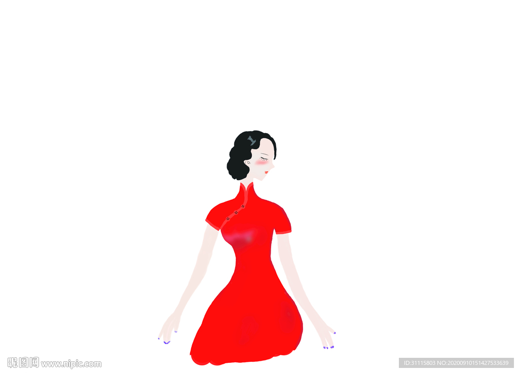 手绘女人