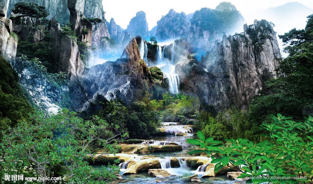 奇山异水 风景画