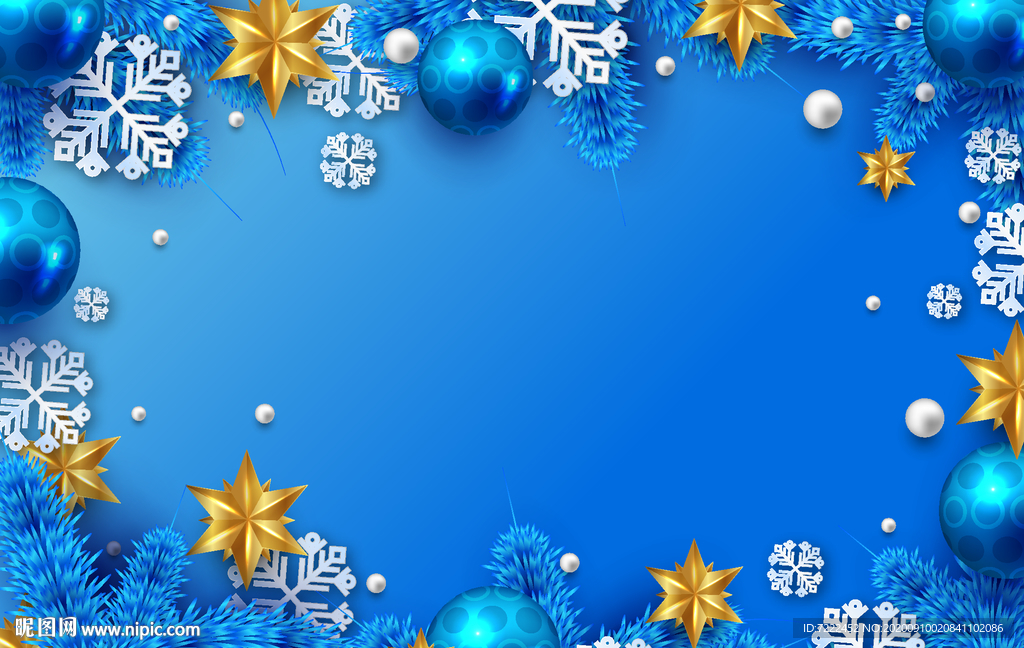 蓝色圣诞节背景