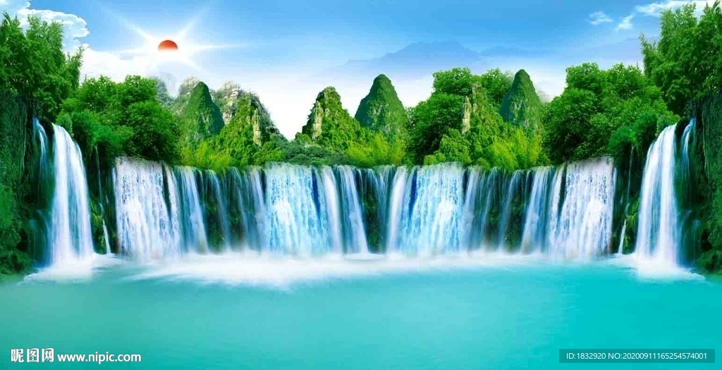 山水风景画图片