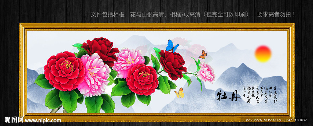 高档牡丹装饰画