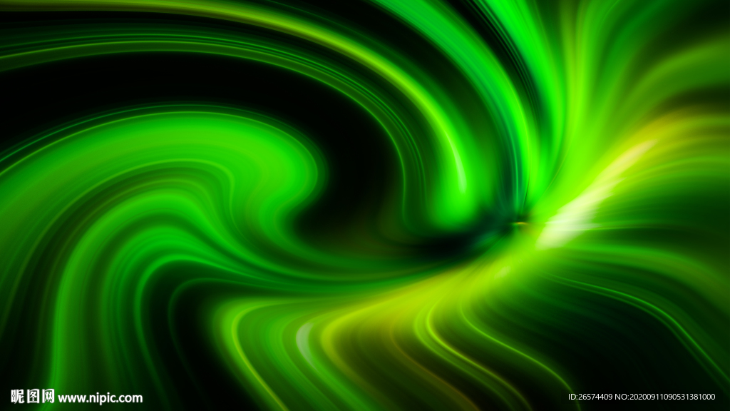 绿色炫光 极光