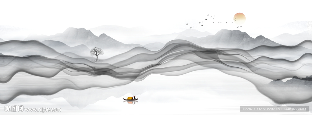 巨幅中式水墨画