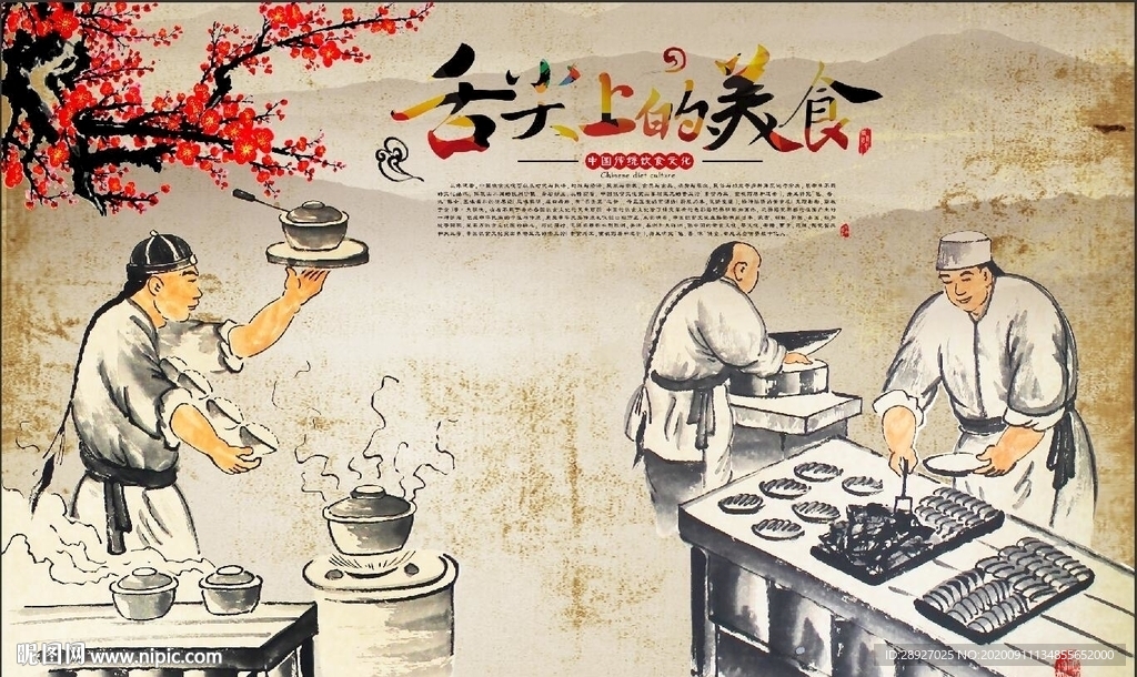舌尖上的美食 工装背景墙
