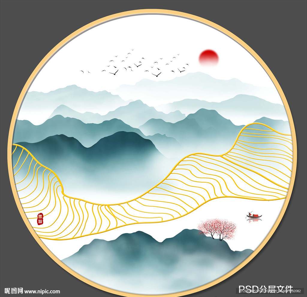 新中式山水画