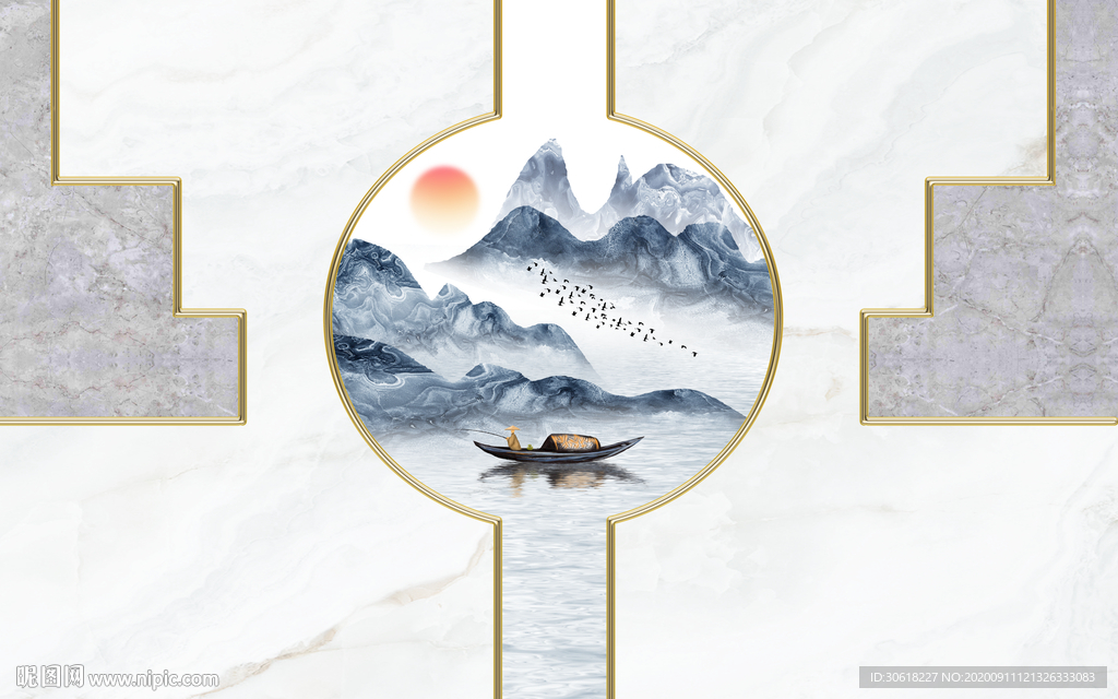 新中式背景墙背景墙装饰画