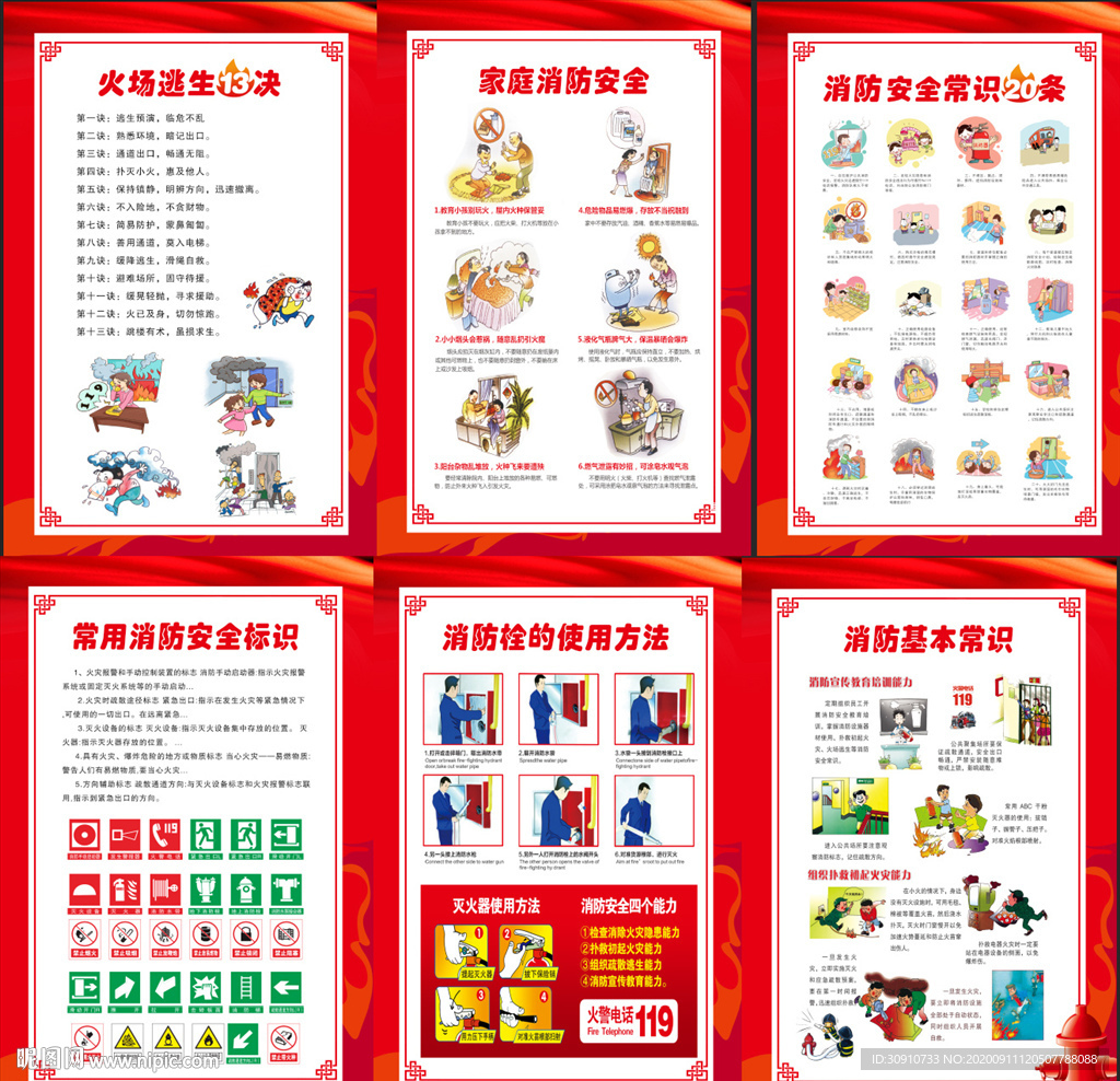 消防 消防知识展板 消防安全