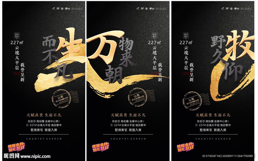 地产黑金价值点系列质感背景高端