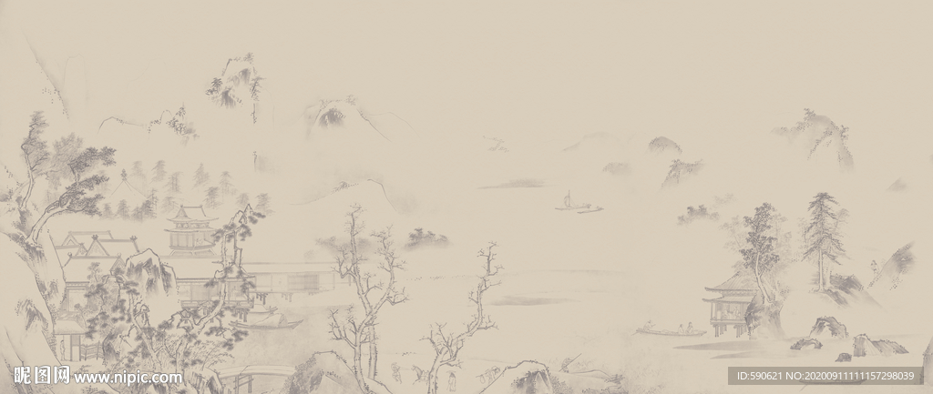 新中式壁画
