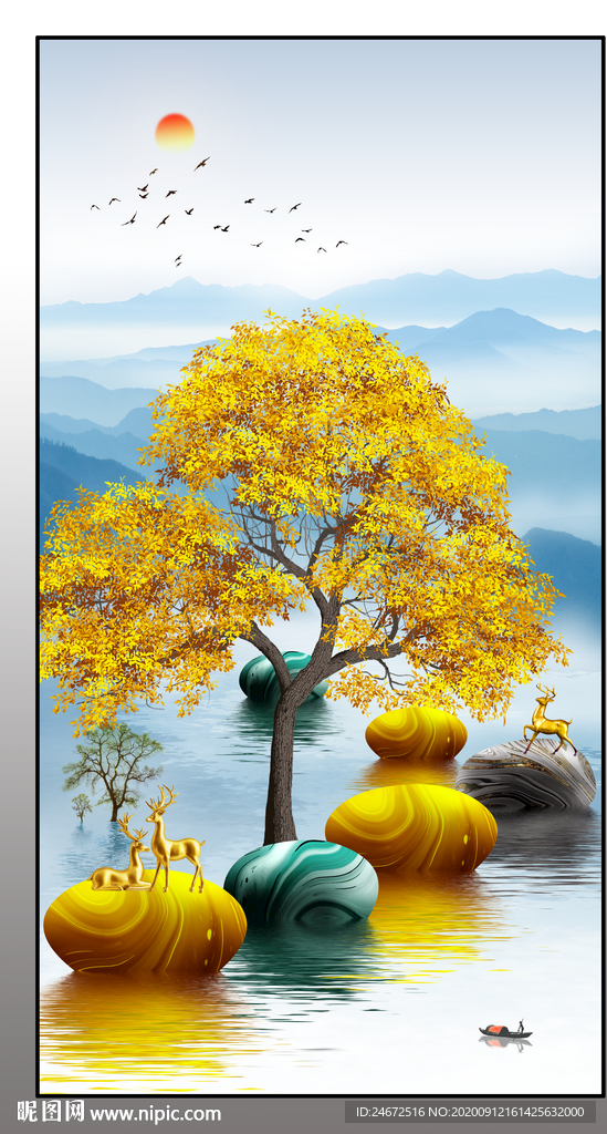 石来运转装饰画